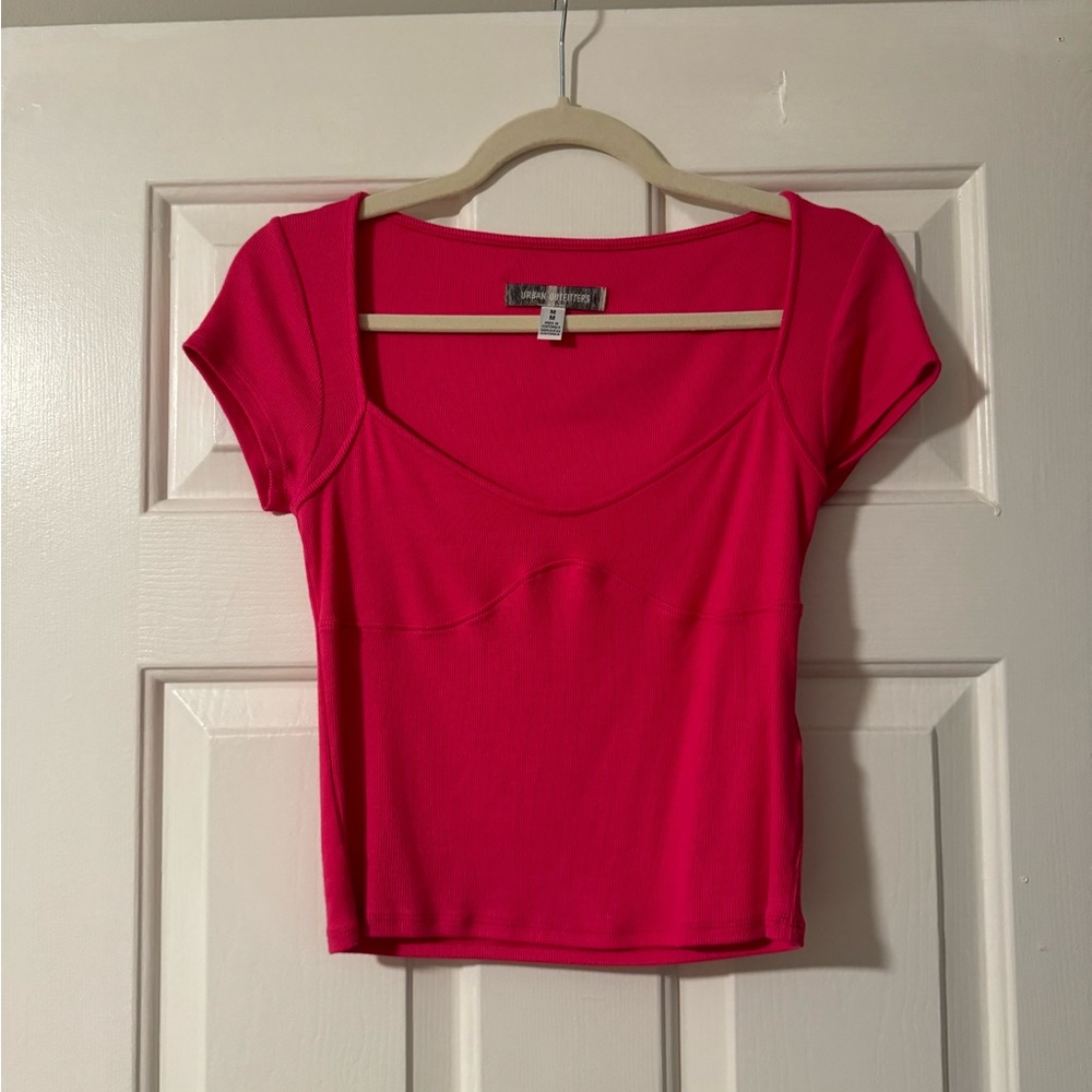 Urban Outfitters Hot Pink Fitted Top